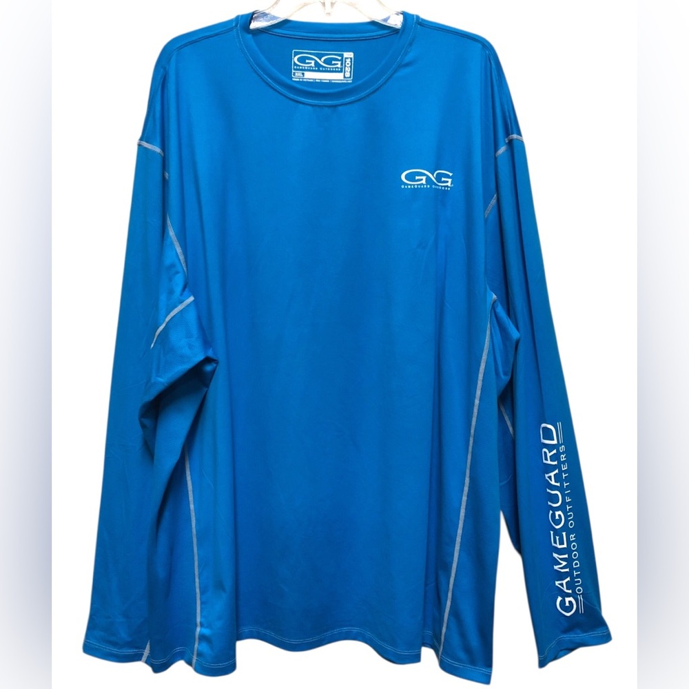GameGuard Outdoors Blue Color Performance Tee Size 3XL Long Sleeve Active Sport